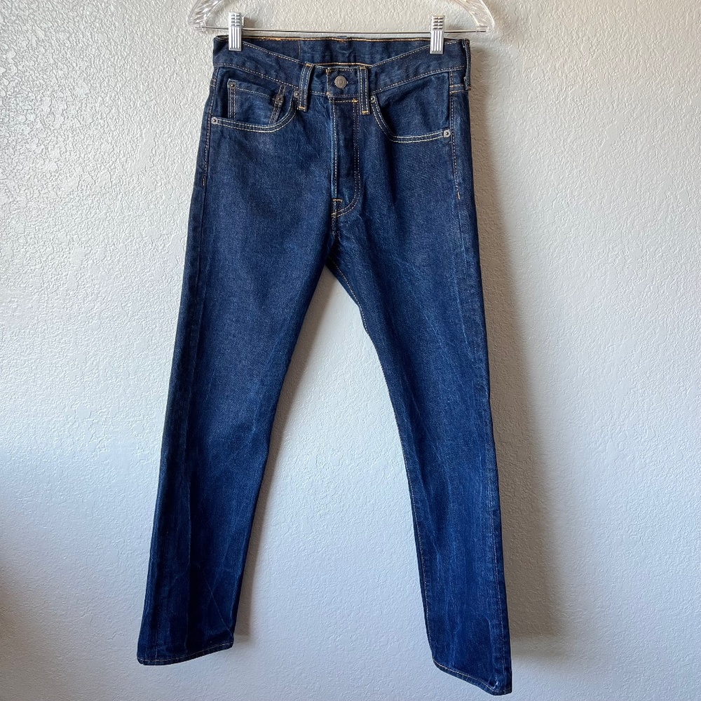 Levi’s 501 size 28 x 30 button fly, original straight dark wash jeans